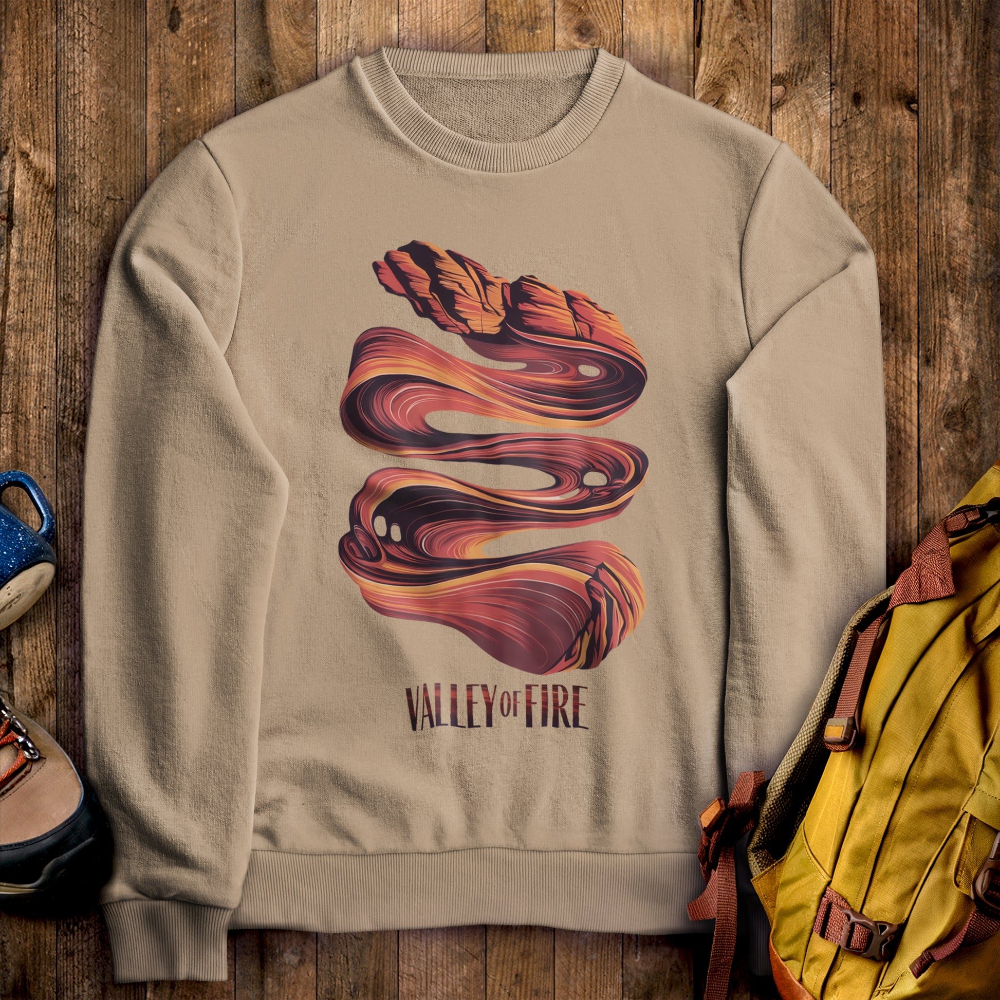 Valley of Fire State Park Crewneck Sweatshirt Sand Adventure and Outdoors Themed Sweatshirt