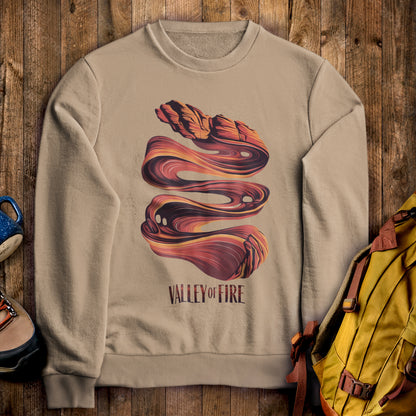 Valley of Fire State Park Crewneck Sweatshirt Sand Adventure and Outdoors Themed Sweatshirt