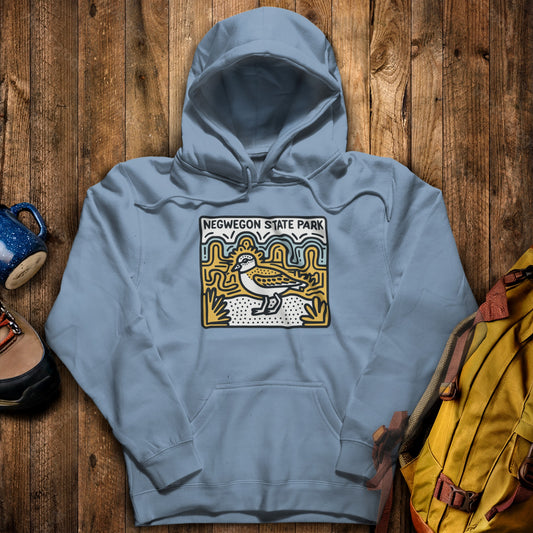 Negwegon State Park Hoodie Stone Blue Adventure and Outdoors Themed Hoodie
