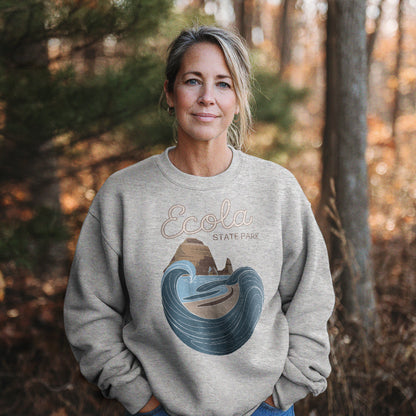 Ecola State Park Crewneck Sweatshirt Adventure and Outdoors Themed Sweatshirt