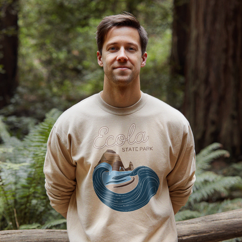 Ecola State Park Crewneck Sweatshirt Adventure and Outdoors Themed Sweatshirt