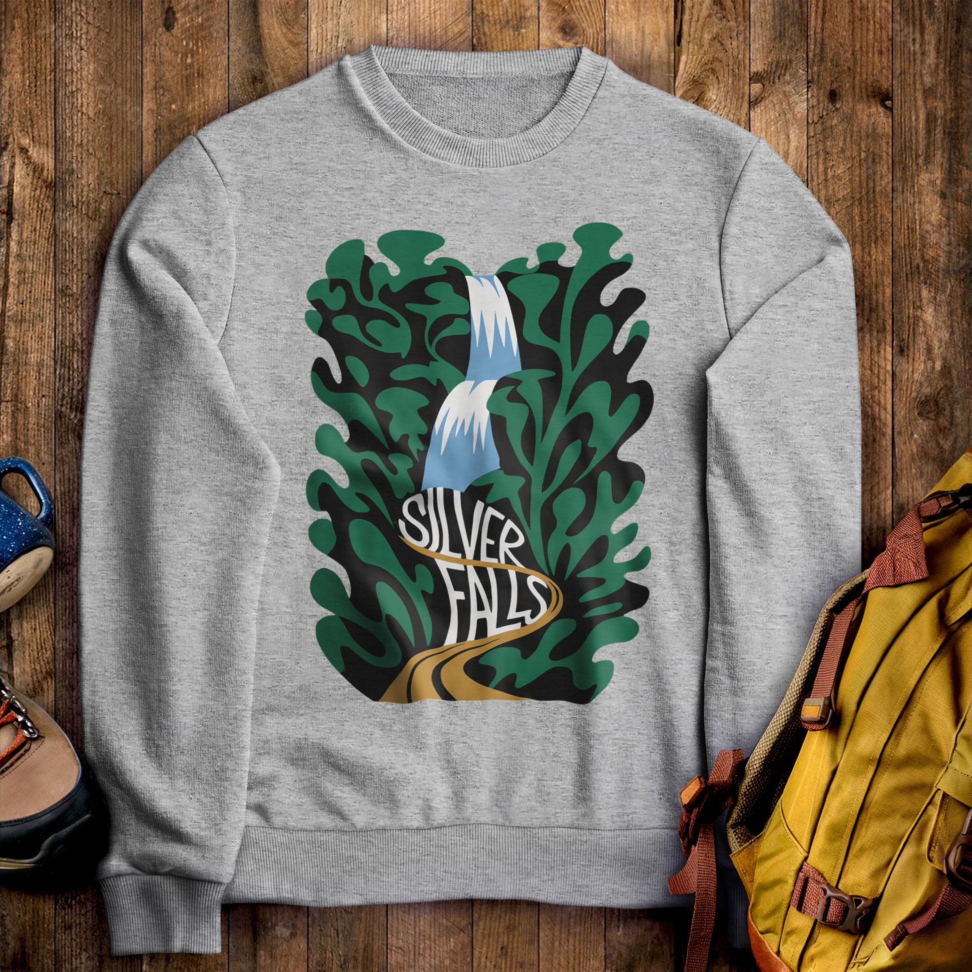 Silver Lake State Park Crewneck Sweatshirt Sport Grey Adventure and Outdoors Themed Sweatshirt