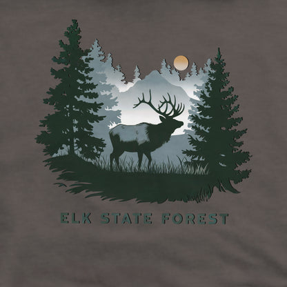 Elk State Forest Crewneck Sweatshirt Adventure and Outdoors Themed Sweatshirt