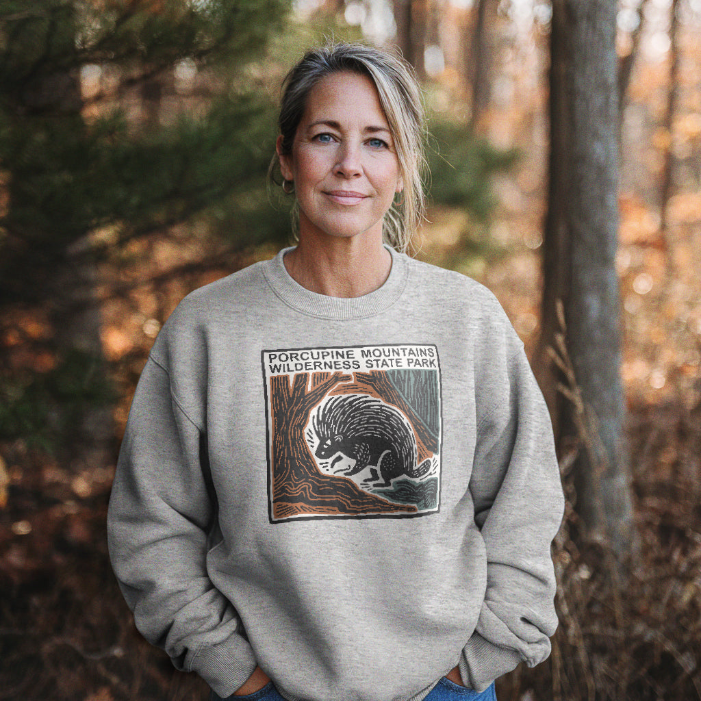 Porcupine Mountains Wilderness State Park Crewneck Sweatshirt Adventure and Outdoors Themed Sweatshirt