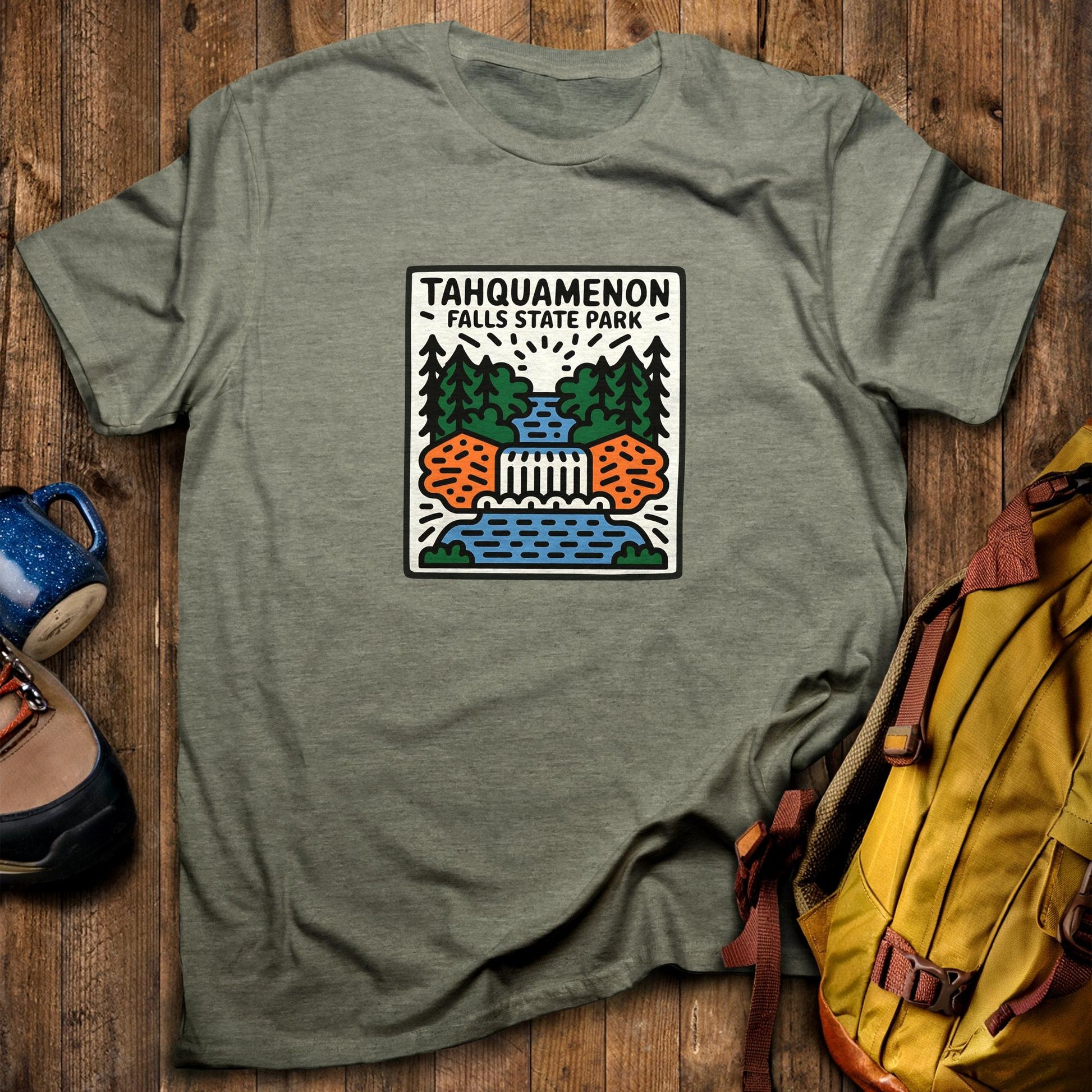 Ottawa National Forest T-Shirt Heather Military Green Adventure and Outdoors Themed T-Shirt
