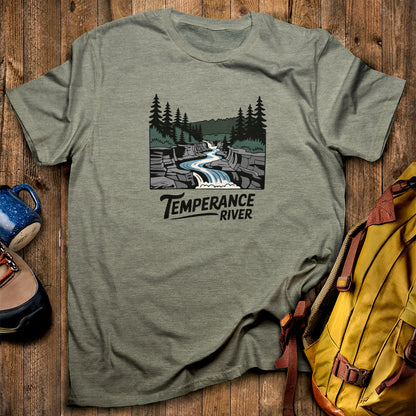 Temperance River State Park T-Shirt Heather Military Green Adventure and Outdoors Themed T-Shirt
