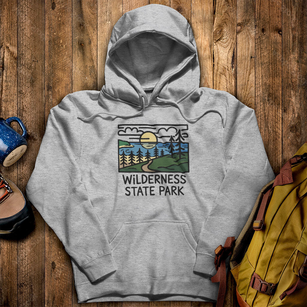 Wilderness State Park Hoodie Sport Grey Adventure and Outdoors Themed Hoodie
