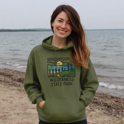 Wilderness State Park Hoodie Adventure and Outdoors Themed Hoodie