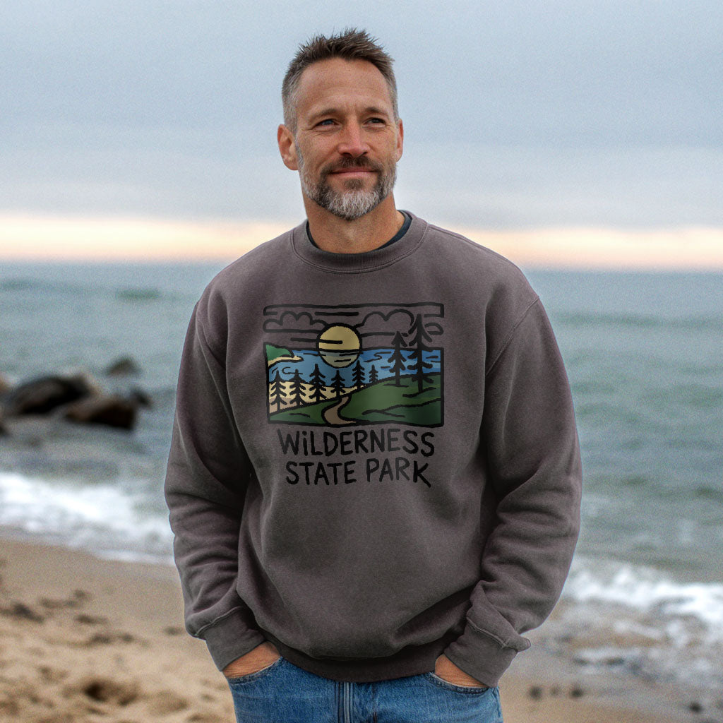 Wilderness State Park Crewneck Sweatshirt Adventure and Outdoors Themed Sweatshirt