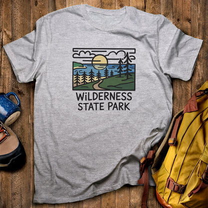 Wilderness State Park T-Shirt Sport Grey Adventure and Outdoors Themed T-Shirt