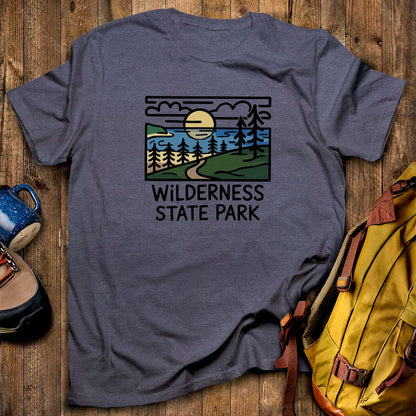 Wilderness State Park T-Shirt Heather Navy Adventure and Outdoors Themed T-Shirt