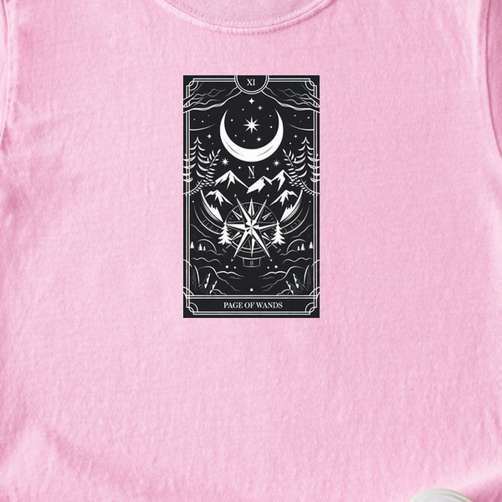 Page of Wands Tarot Kids Cotton T-Shirt
