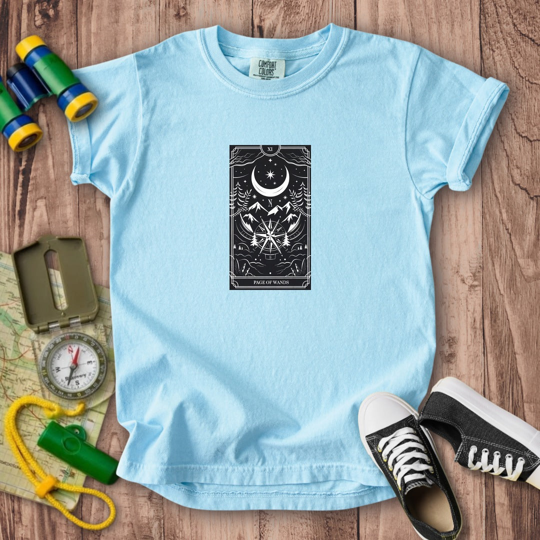 Page of Wands Tarot Kids Cotton T-Shirt