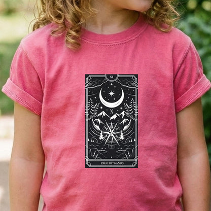 Page of Wands Tarot Kids Cotton T-Shirt