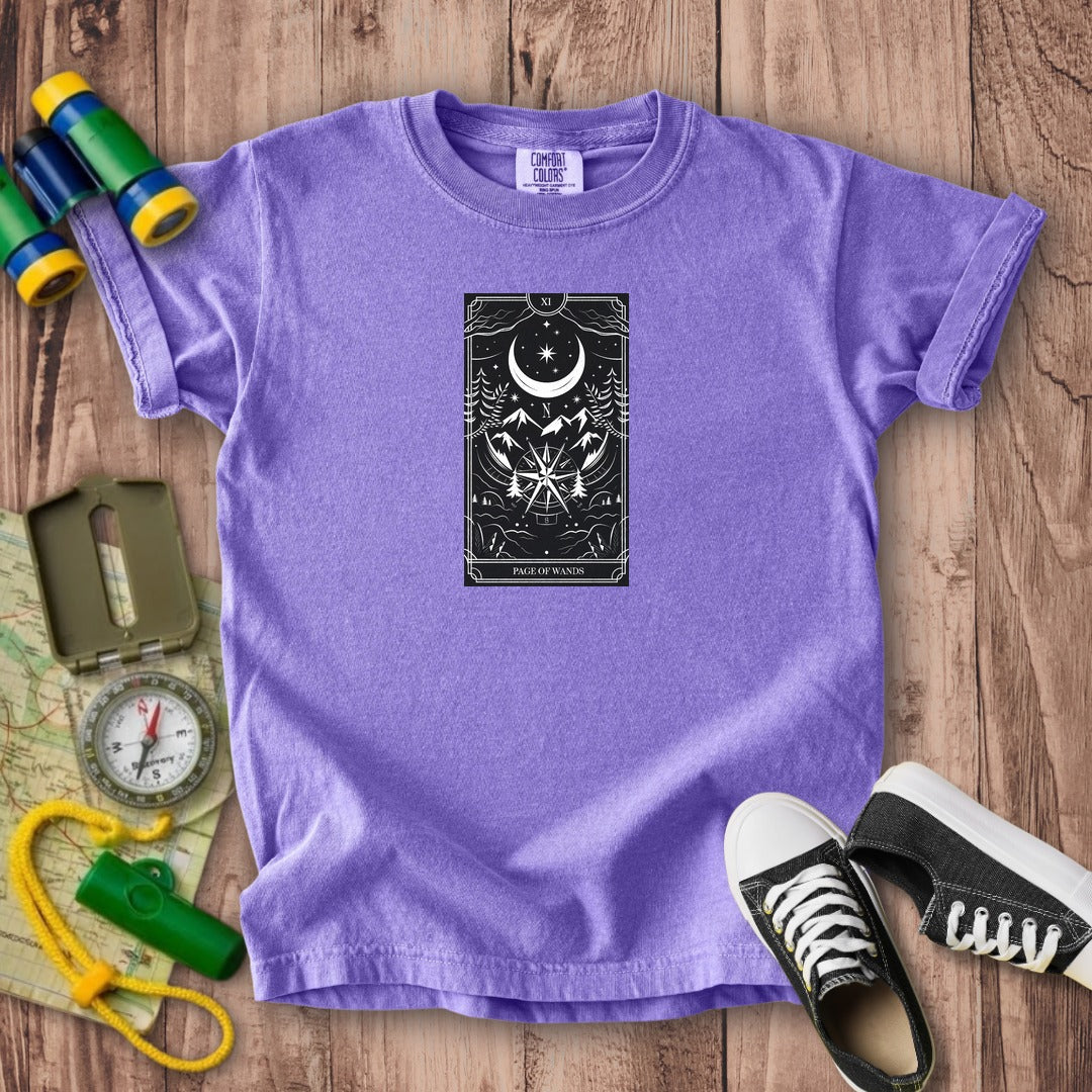 Page of Wands Tarot Kids Cotton T-Shirt
