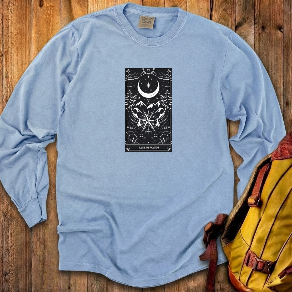 Page of Wands Tarot Cotton Long Sleeve