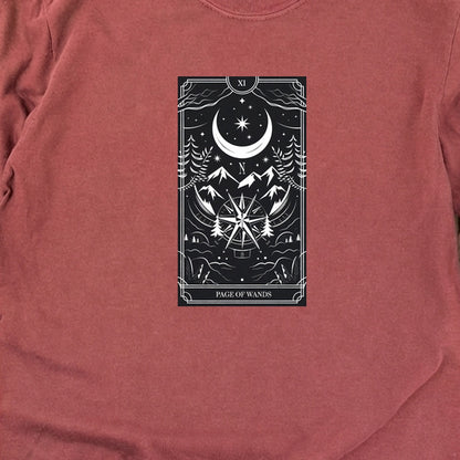 Page of Wands Tarot Cotton Long Sleeve