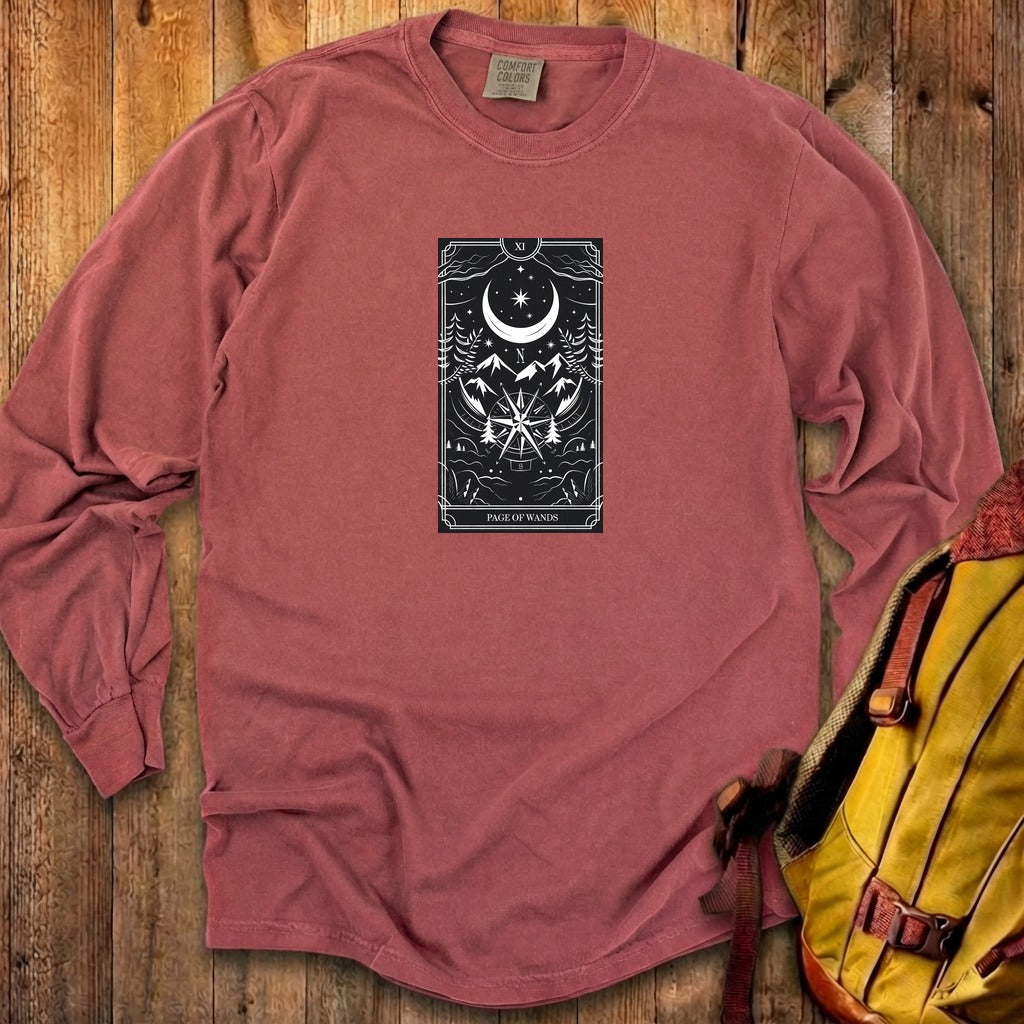 Page of Wands Tarot Cotton Long Sleeve