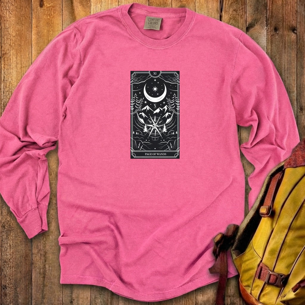 Page of Wands Tarot Cotton Long Sleeve