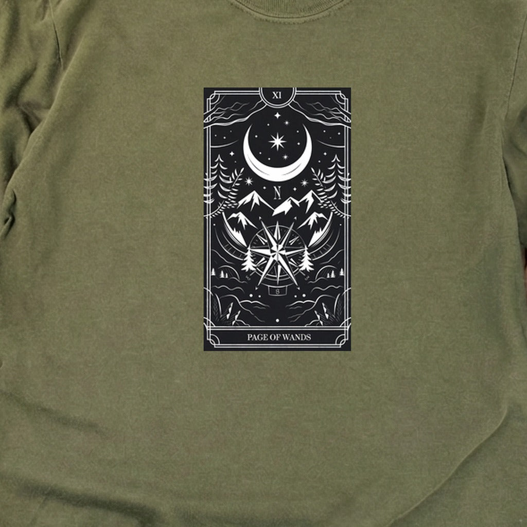 Page of Wands Tarot Cotton Long Sleeve