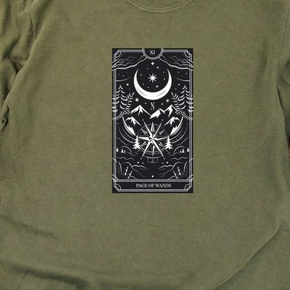 Page of Wands Tarot Cotton Long Sleeve