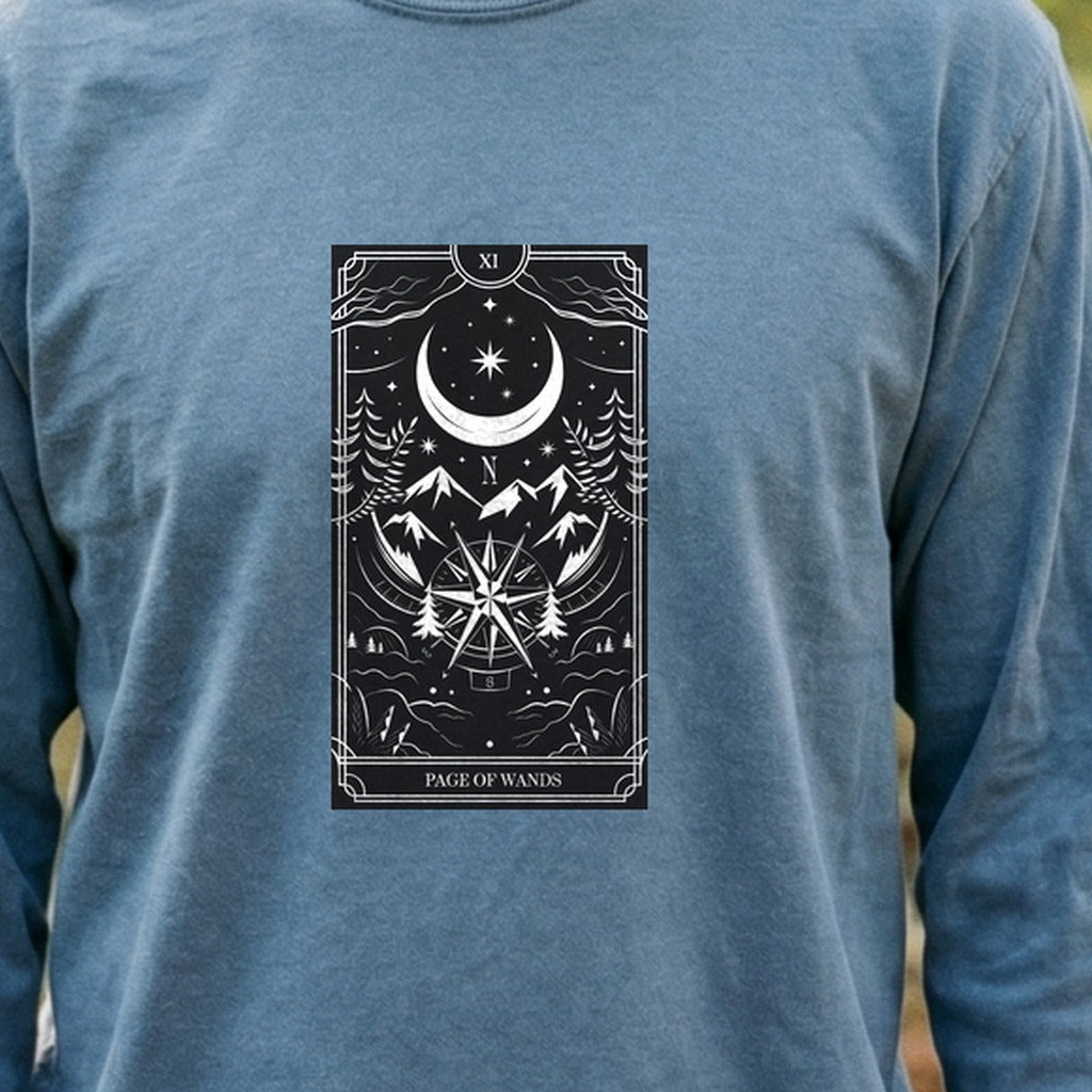 Page of Wands Tarot Cotton Long Sleeve