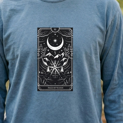 Page of Wands Tarot Cotton Long Sleeve