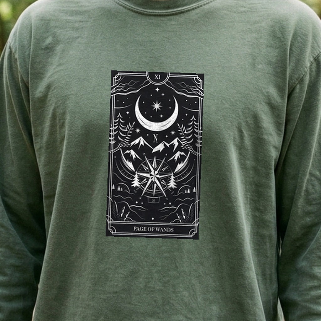Page of Wands Tarot Cotton Long Sleeve