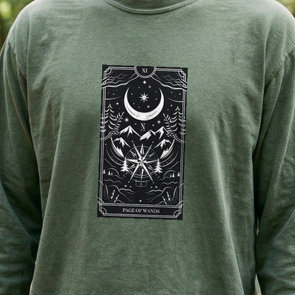 Page of Wands Tarot Cotton Long Sleeve