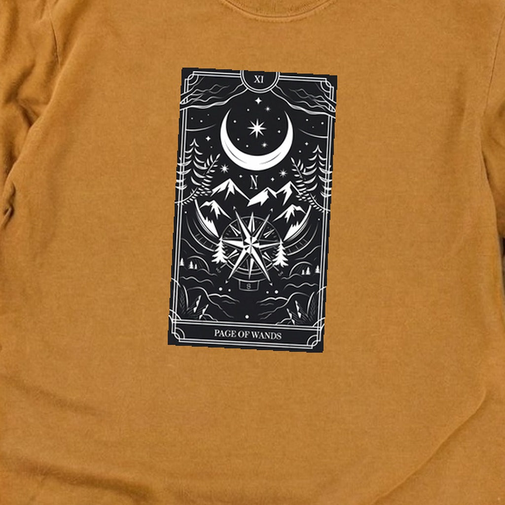 Page of Wands Tarot Cotton Long Sleeve