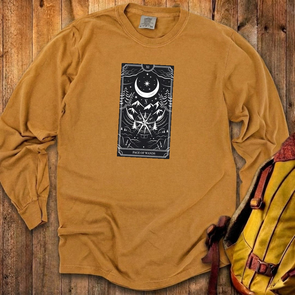 Page of Wands Tarot Cotton Long Sleeve
