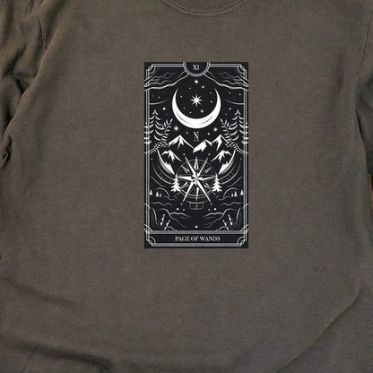 Page of Wands Tarot Cotton Long Sleeve