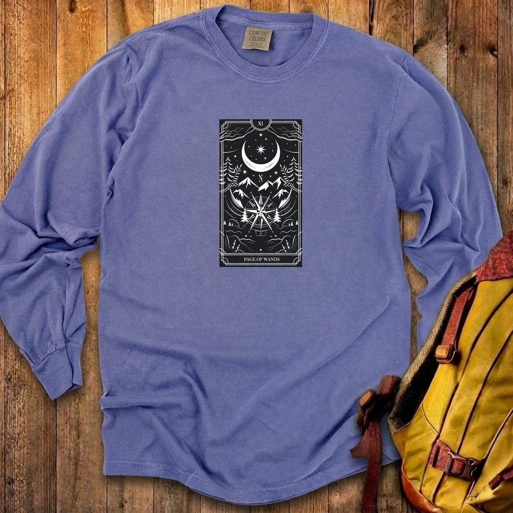 Page of Wands Tarot Cotton Long Sleeve