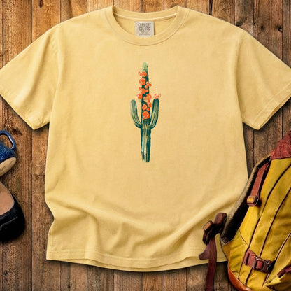 Painted Cactus in Bloom Cotton T-Shirt