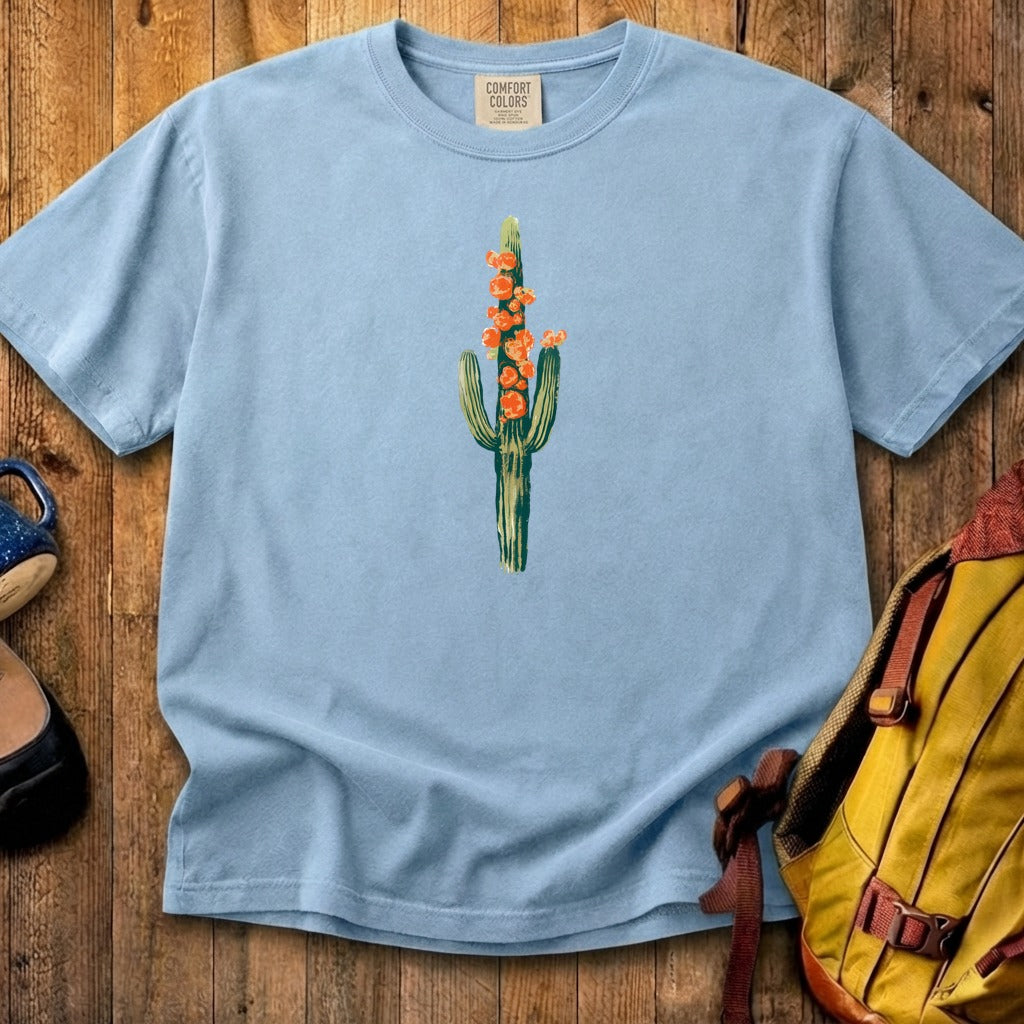 Painted Cactus in Bloom Cotton T-Shirt