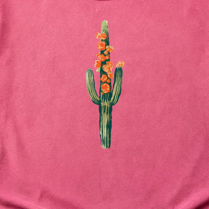 Painted Cactus in Bloom Cotton T-Shirt