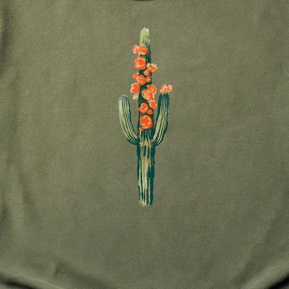 Painted Cactus in Bloom Cotton T-Shirt