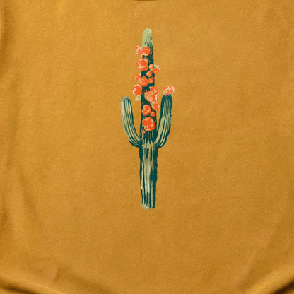Painted Cactus in Bloom Cotton T-Shirt