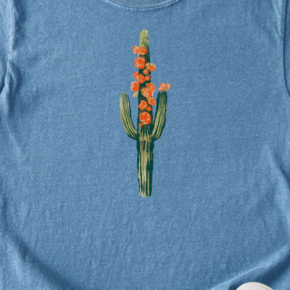 Painted Cactus in Bloom Kids Cotton T-Shirt