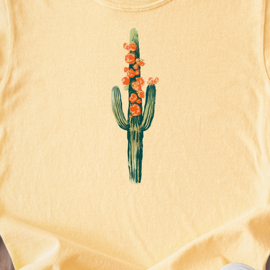 Painted Cactus in Bloom Kids Cotton T-Shirt