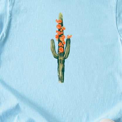Painted Cactus in Bloom Kids Cotton T-Shirt
