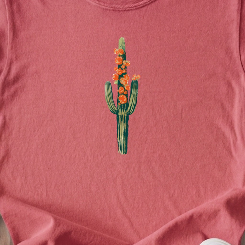Painted Cactus in Bloom Kids Cotton T-Shirt