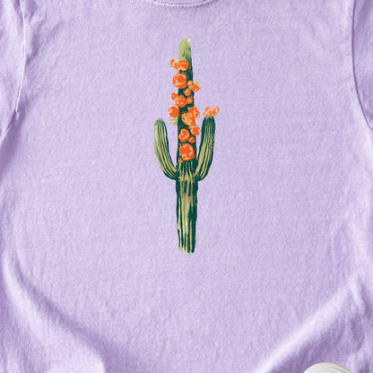Painted Cactus in Bloom Kids Cotton T-Shirt