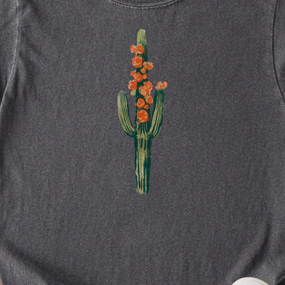 Painted Cactus in Bloom Kids Cotton T-Shirt