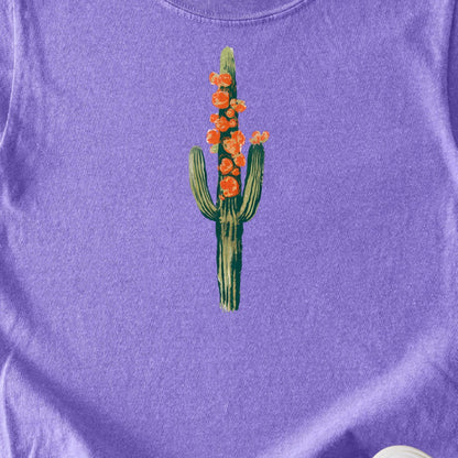 Painted Cactus in Bloom Kids Cotton T-Shirt