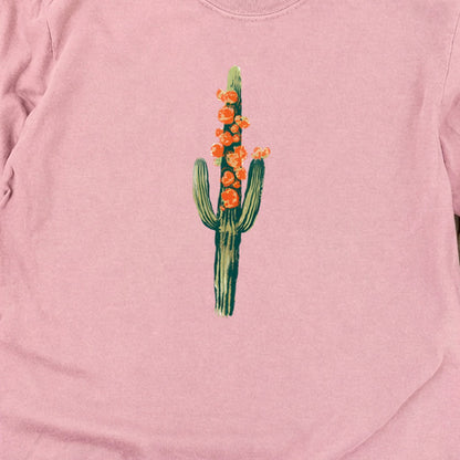 Painted Cactus in Bloom Cotton Long Sleeve