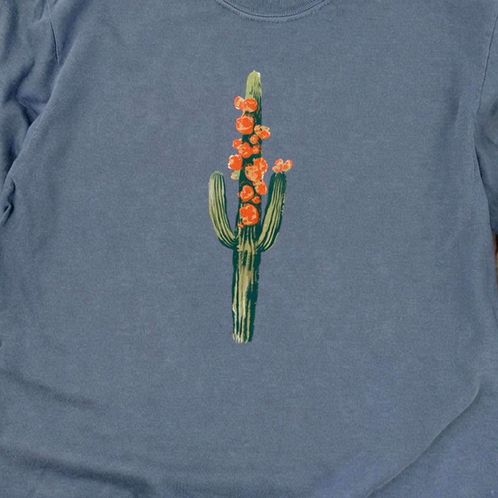 Painted Cactus in Bloom Cotton Long Sleeve