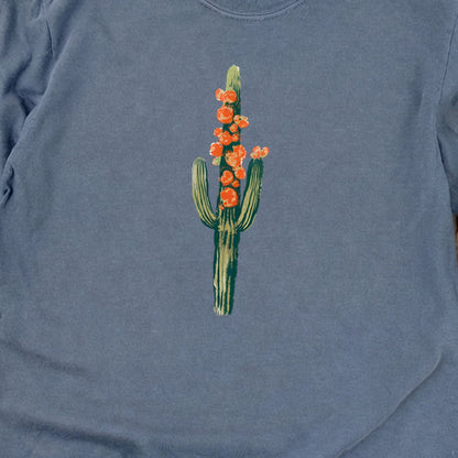 Painted Cactus in Bloom Cotton Long Sleeve