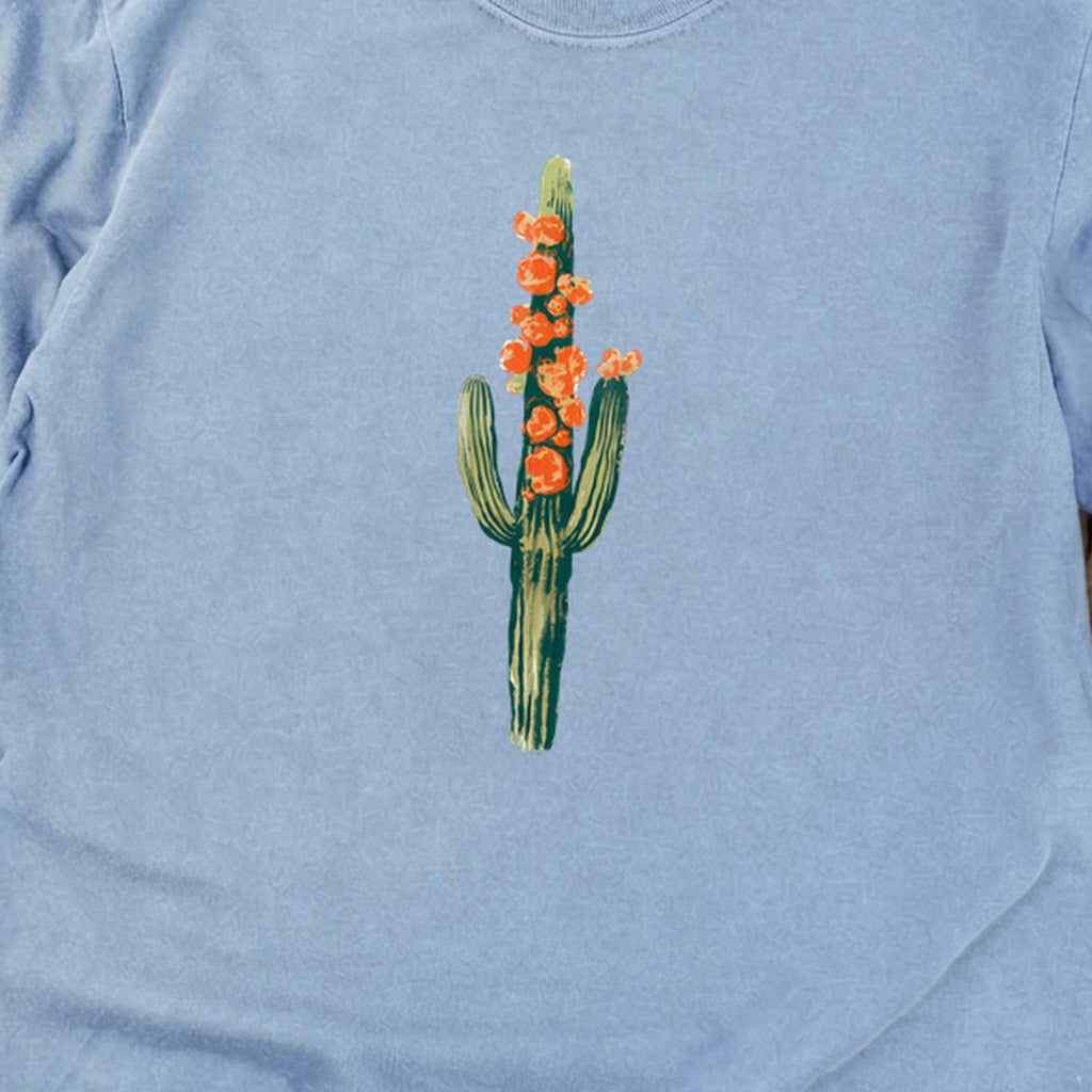 Painted Cactus in Bloom Cotton Long Sleeve