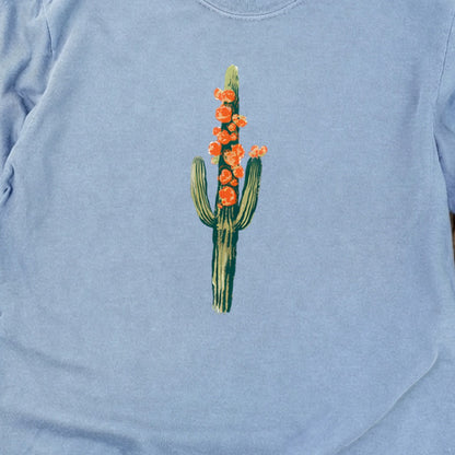 Painted Cactus in Bloom Cotton Long Sleeve